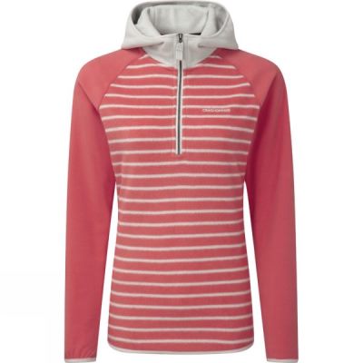 Fleece Craghoppers Sabine Half zip Mujer Coral / Gris - Chile LNX324695